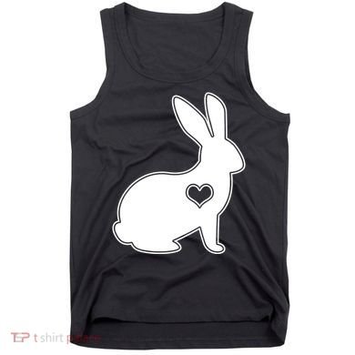 Easter Bunny Simple Love Heart Tank Top