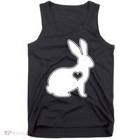 Easter Bunny Simple Love Heart Tank Top thumb 0
