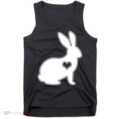 Easter Bunny Simple Love Heart Tank Top