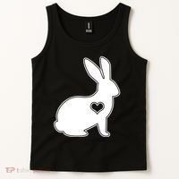 Easter Bunny Simple Love Heart Tank Top thumb 2