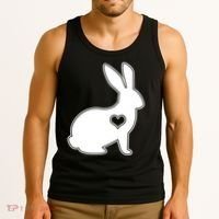 Easter Bunny Simple Love Heart Tank Top thumb 3