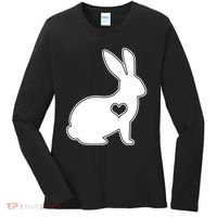 Easter Bunny Simple Love Heart Women's Long Sleeve Shirt thumb 0