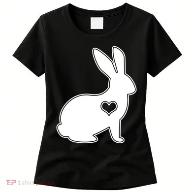 Easter Bunny Simple Love Heart Women's T-Shirt