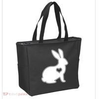 Easter Bunny Simple Love Heart Tote Bag thumb 2