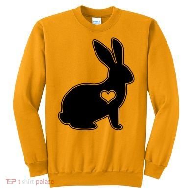Easter Bunny Simple Love Heart Sweatshirt