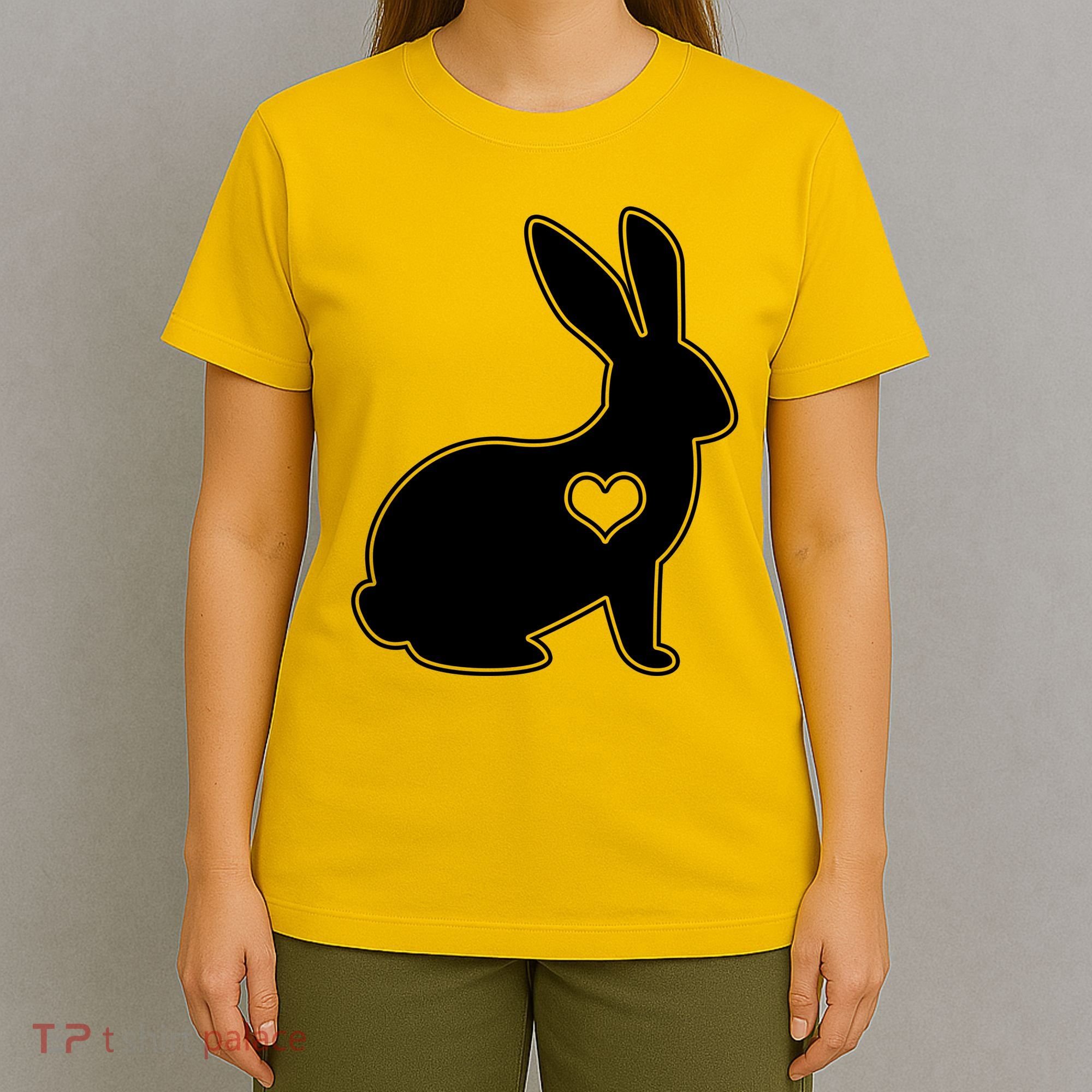 Easter Bunny Simple Love Heart T-Shirt