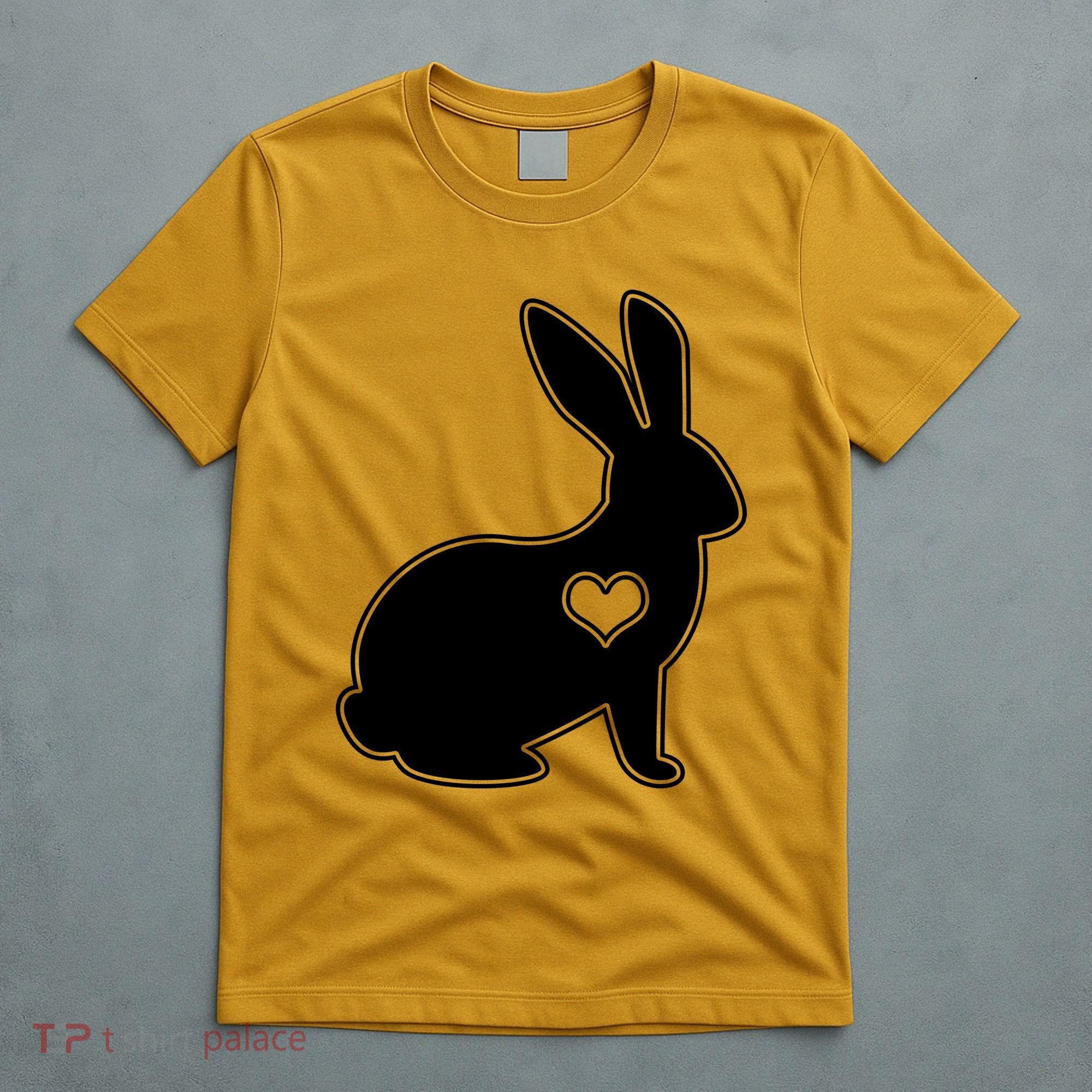 Easter Bunny Simple Love Heart T-Shirt