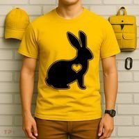 Easter Bunny Simple Love Heart T-Shirt thumb 6