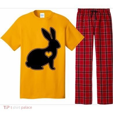 Easter Bunny Simple Love Heart Pajama Set