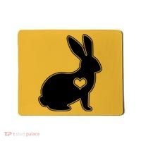 Easter Bunny Simple Love Heart Mousepad thumb 0