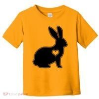 Easter Bunny Simple Love Heart Toddler T-Shirt thumb 0