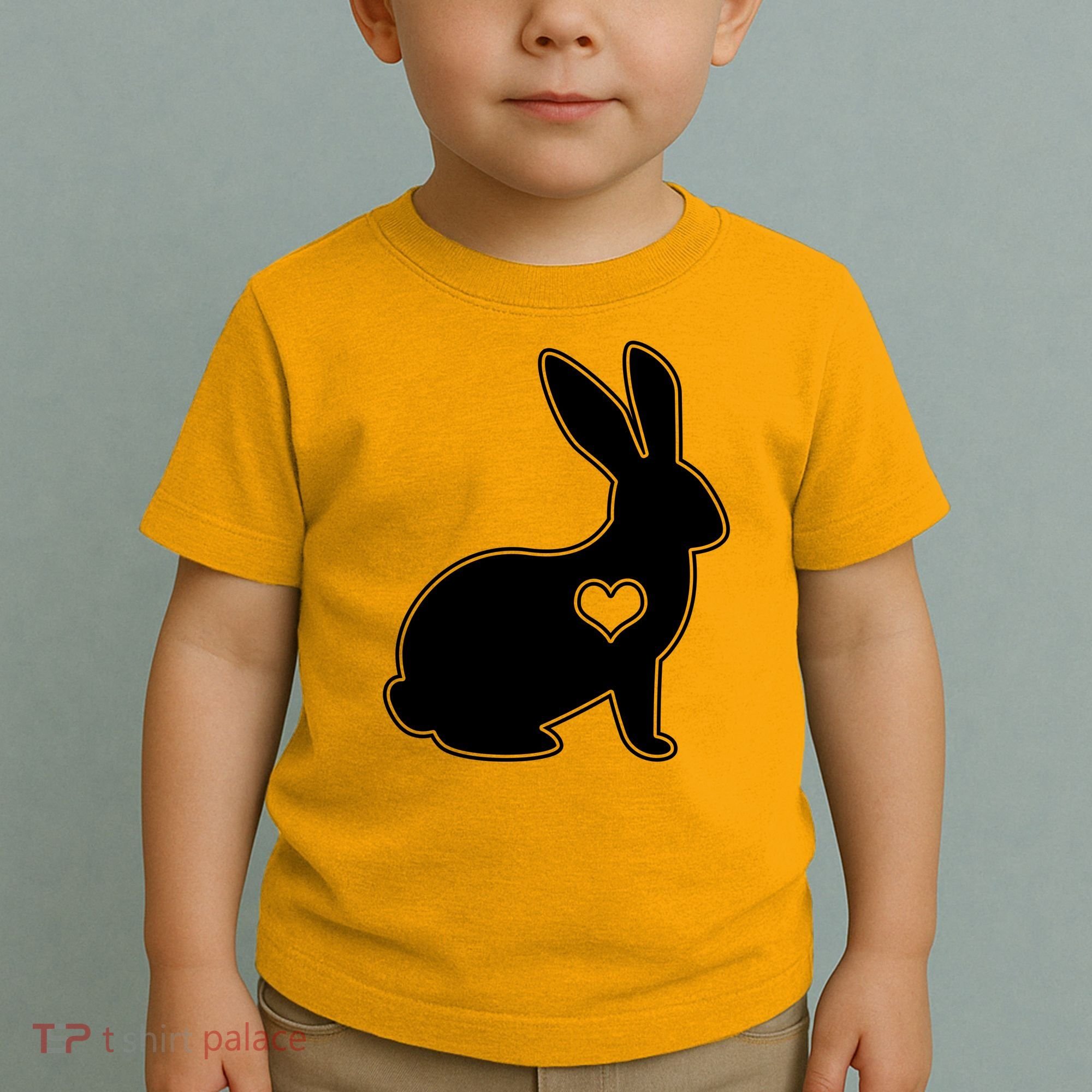 Easter Bunny Simple Love Heart Toddler T-Shirt