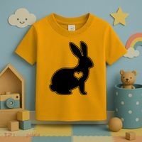 Easter Bunny Simple Love Heart Toddler T-Shirt thumb 3