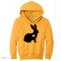 Easter Bunny Simple Love Heart Kids Hoodie thumb 0