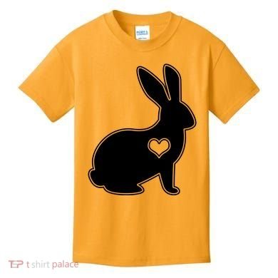 Easter Bunny Simple Love Heart Kids T-Shirt
