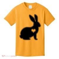 Easter Bunny Simple Love Heart Kids T-Shirt thumb 0