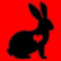 Easter Bunny Simple Love Heart Santa Hat thumb 1