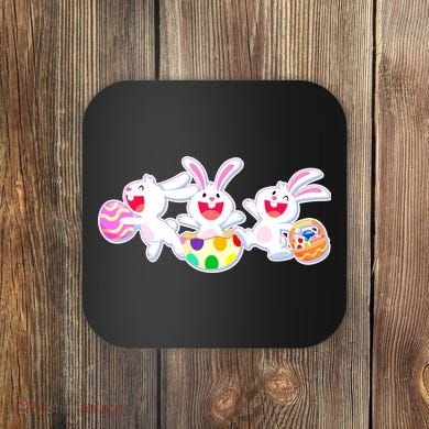 Easter Egg Bunnies Coaster