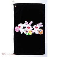 Easter Egg Bunnies Golf Towel thumb 0