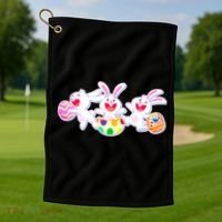 Easter Egg Bunnies Golf Towel thumb 1