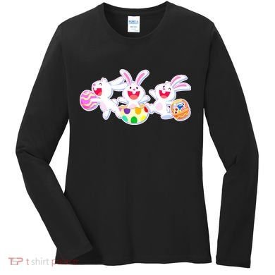 Easter Egg Bunnies Women's Long Sleeve Shirt