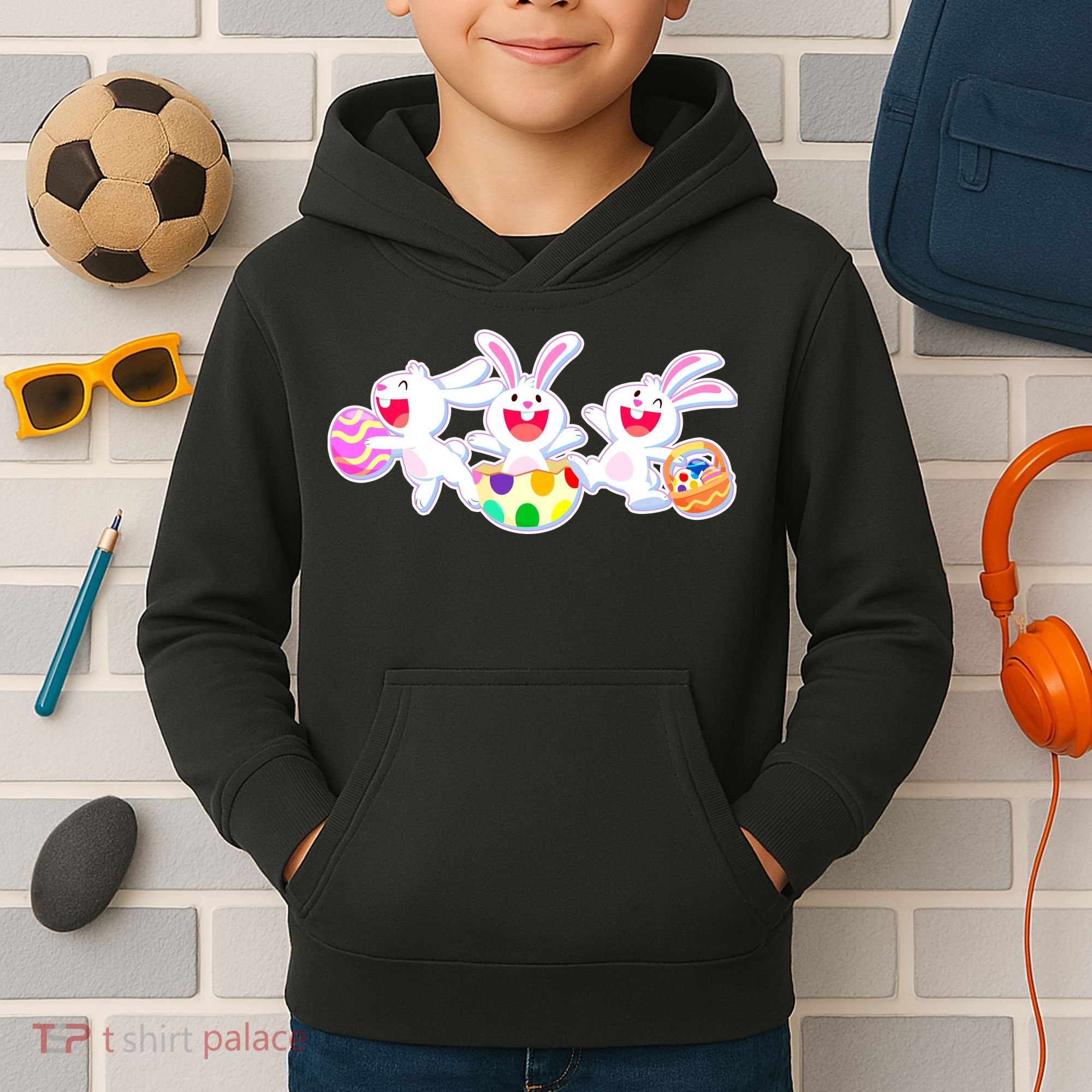 Easter Egg Bunnies Kids Hoodie