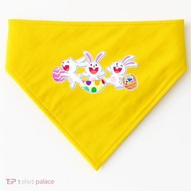 Easter Egg Bunnies USA-Made Doggie Bandana