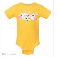 Easter Egg Bunnies Baby Bodysuit thumb 0