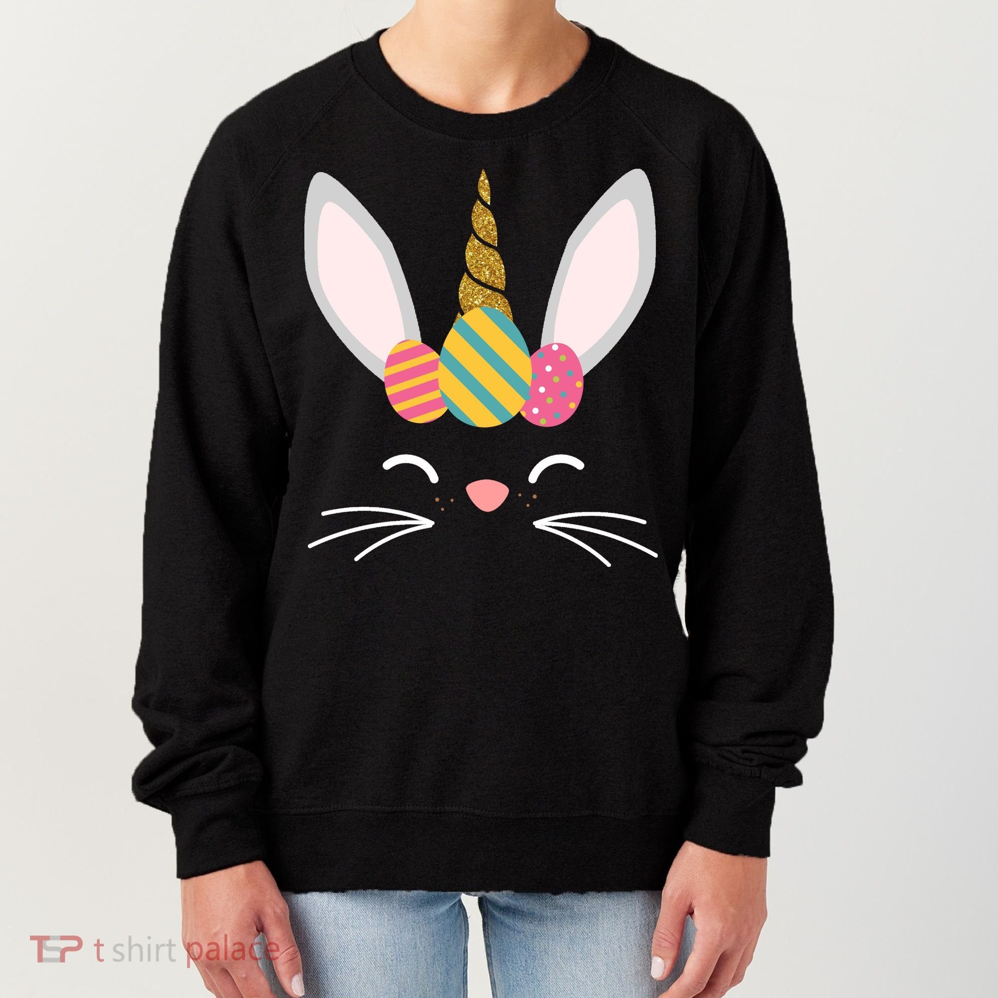 Easter Egg Bunny Unicorn Women's Sweatshirt