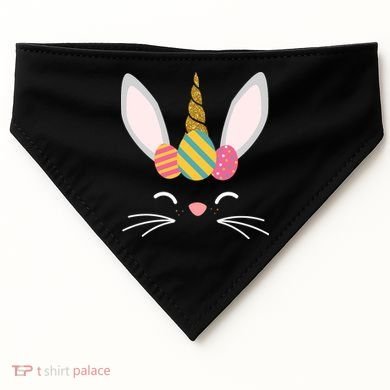 Easter Egg Bunny Unicorn USA-Made Doggie Bandana