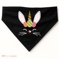 Easter Egg Bunny Unicorn USA-Made Doggie Bandana thumb 0