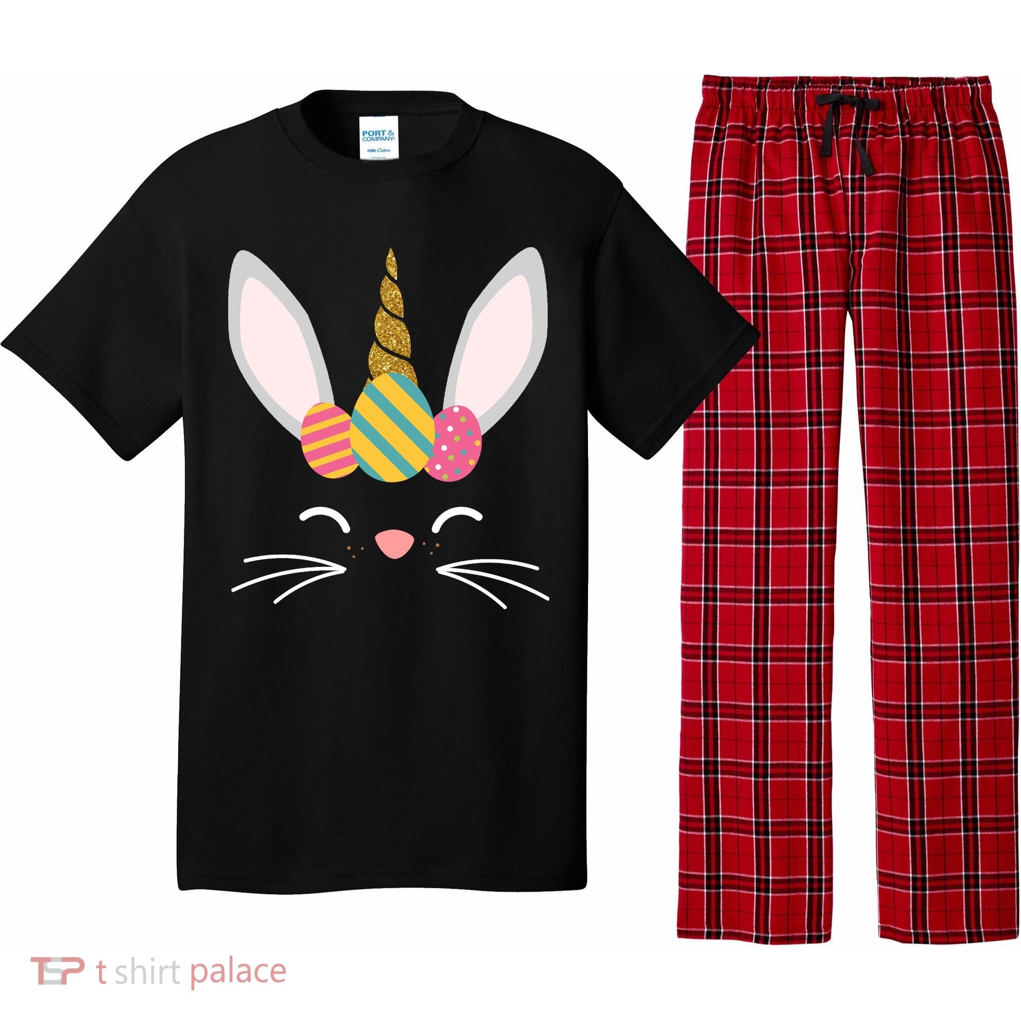 Easter Egg Bunny Unicorn Pajama Set
