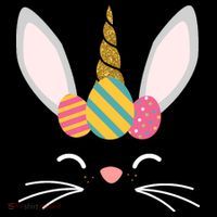 Easter Egg Bunny Unicorn Women's Hoodie thumb 2