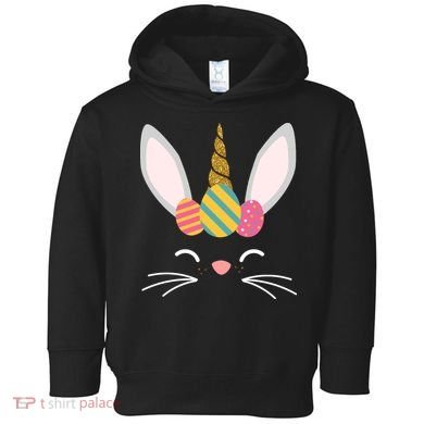 Easter Egg Bunny Unicorn Toddler Hoodie