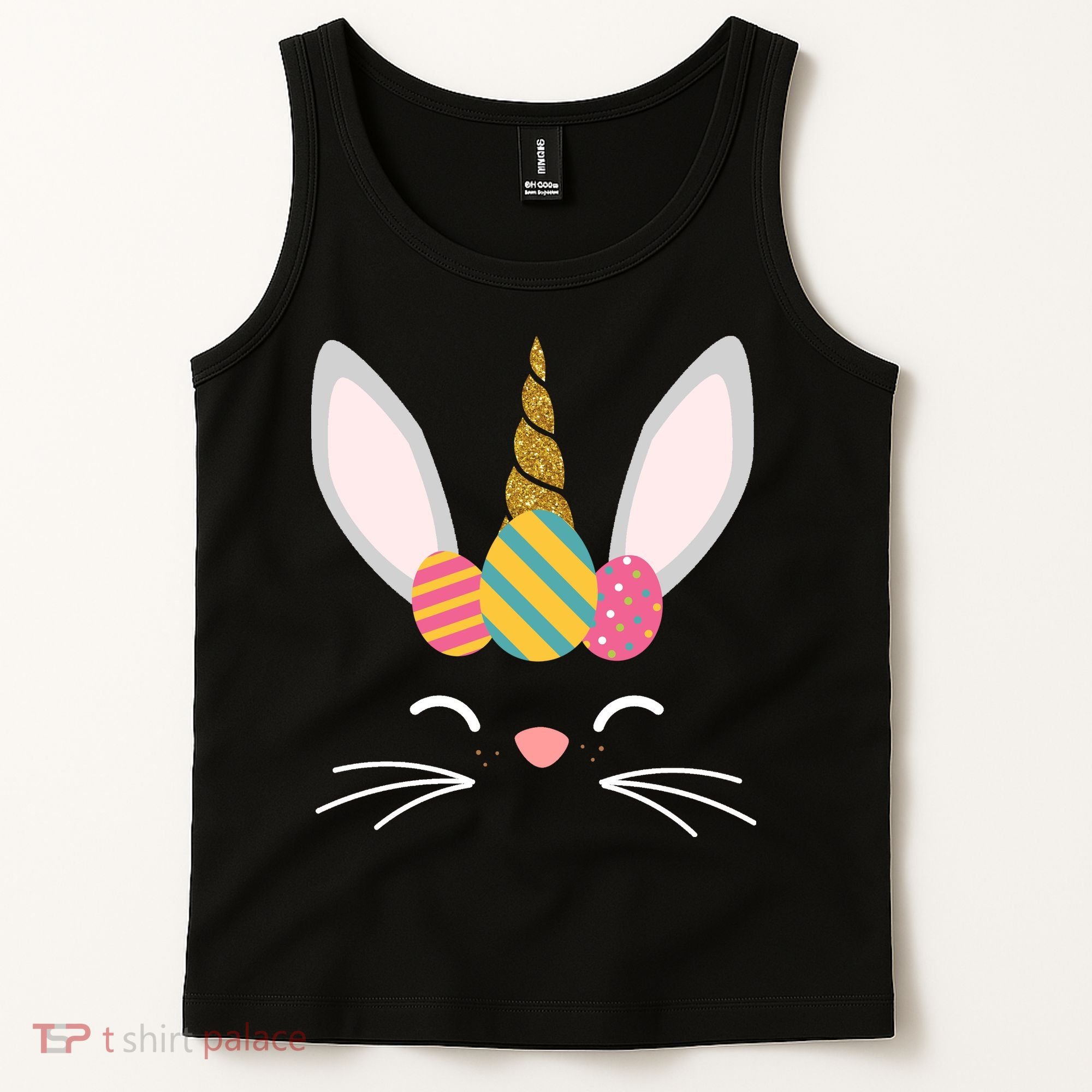 Easter Egg Bunny Unicorn Tank Top
