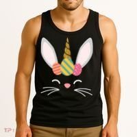 Easter Egg Bunny Unicorn Tank Top thumb 3
