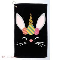 Easter Egg Bunny Unicorn Golf Towel thumb 0