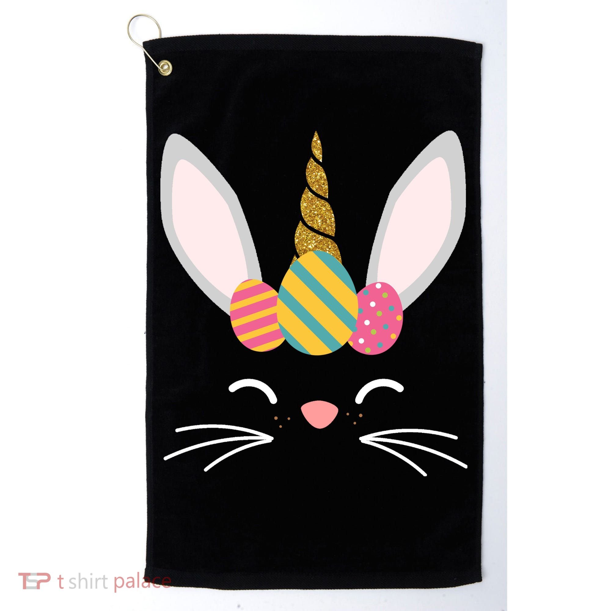 Easter Egg Bunny Unicorn Golf Towel