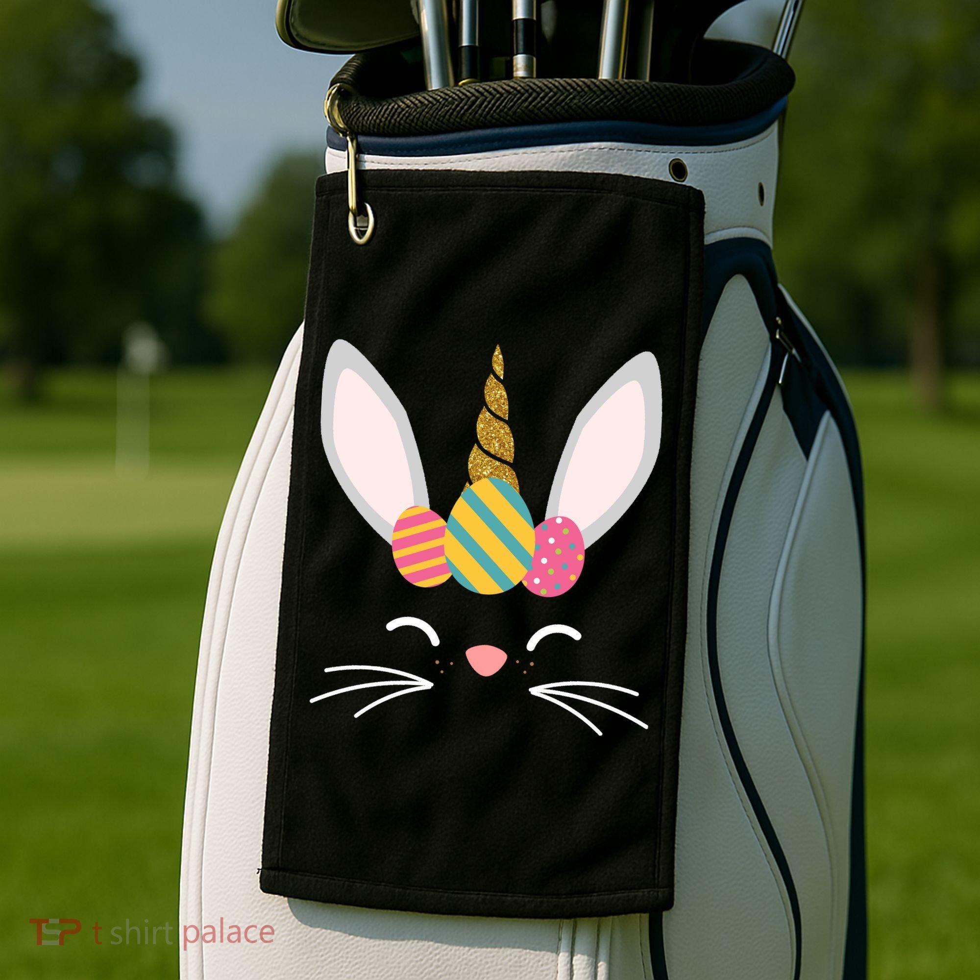 Easter Egg Bunny Unicorn Golf Towel