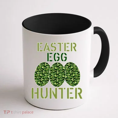 Easter Egg Hunter Camo Eggs Funny Egg Hunt Coffee Mug back