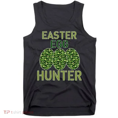 Easter Egg Hunter Camo Eggs Funny Egg Hunt Tank Top