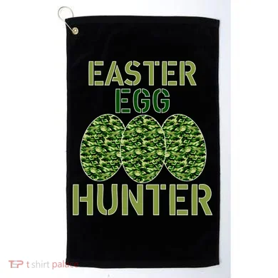 Easter Egg Hunter Camo Eggs Funny Egg Hunt Golf Towel