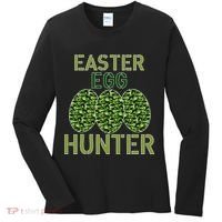 Easter Egg Hunter Camo Eggs Funny Egg Hunt Women's Long Sleeve Shirt thumb 0