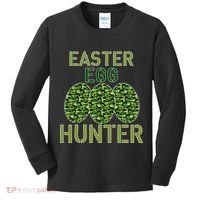 Easter Egg Hunter Camo Eggs Funny Egg Hunt Kids Long Sleeve Shirt thumb 0