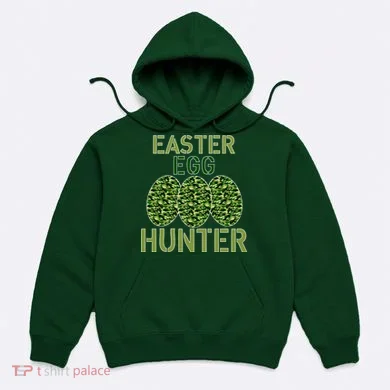Easter Egg Hunter Camo Eggs Funny Egg Hunt Hoodie