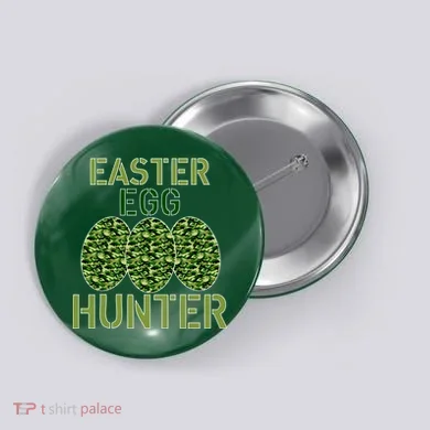 Easter Egg Hunter Camo Eggs Funny Egg Hunt Button