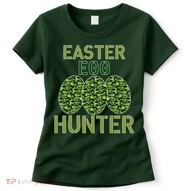 Easter Egg Hunter Camo Eggs Funny Egg Hunt Women's T-Shirt