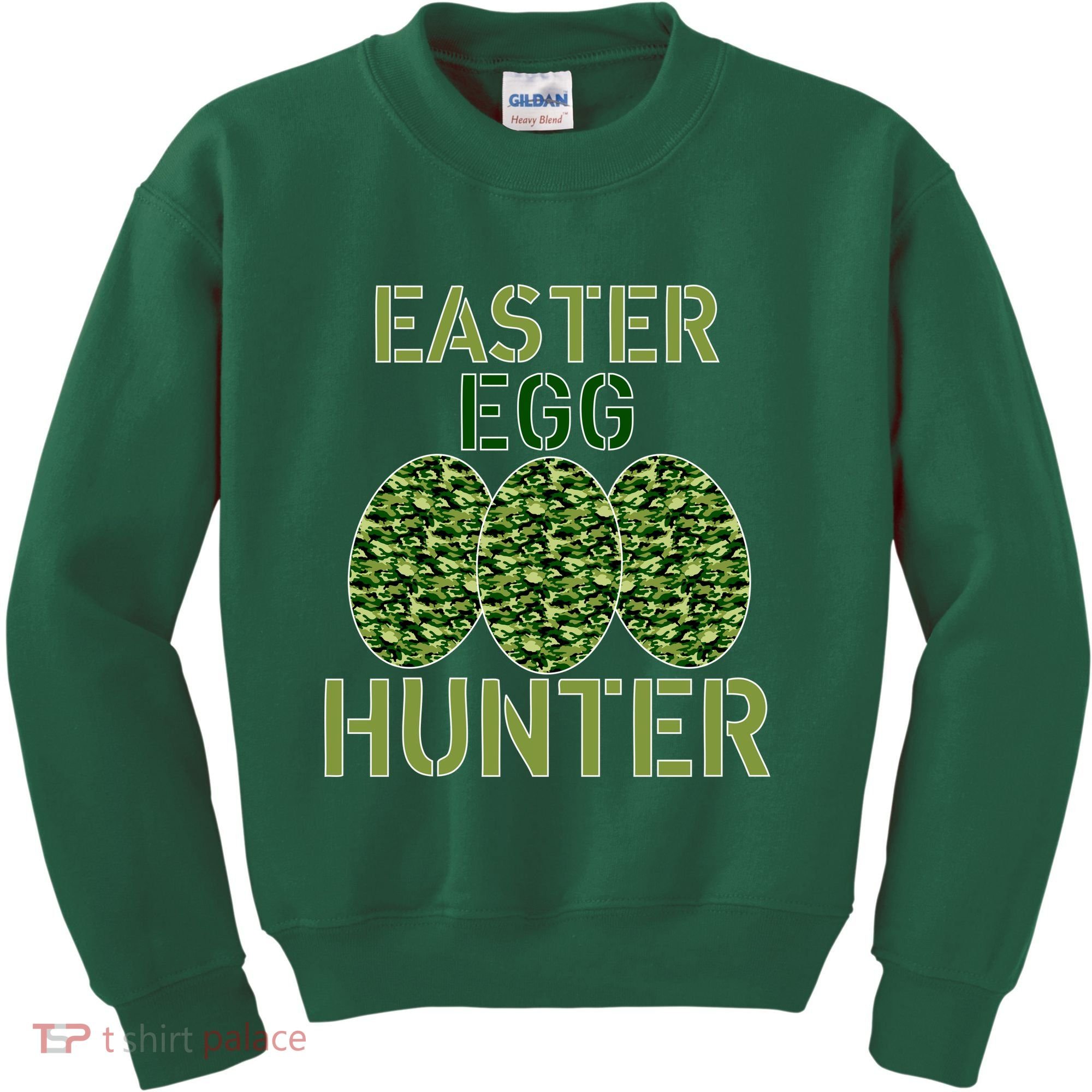 Easter Egg Hunter Camo Eggs Funny Egg Hunt Kids Sweatshirt