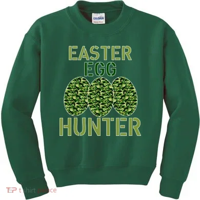 Easter Egg Hunter Camo Eggs Funny Egg Hunt Kids Sweatshirt