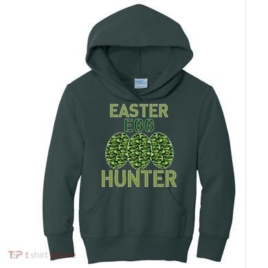 Easter Egg Hunter Camo Eggs Funny Egg Hunt Kids Hoodie